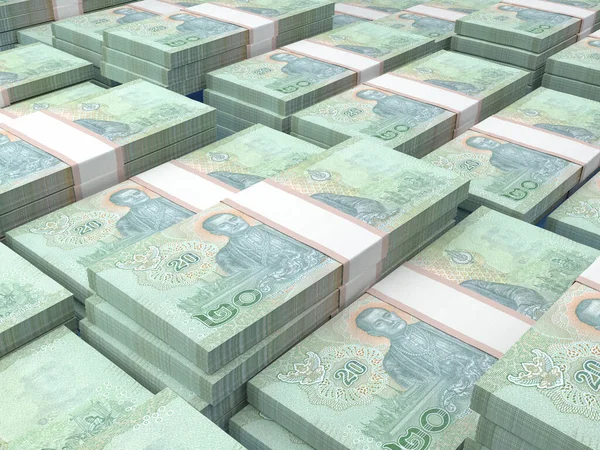 Tayland Parası Tayland Baht Faturaları Thb Banknotları Baht Finans Haber — Stok fotoğraf
