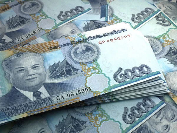 Laos Pengar Sparka Räkningar Lak Sedlar 2000 Lao Affärer Finans — Stockfoto