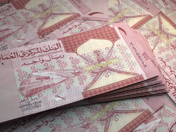 Omán Pénze Tárcsázó Számlák Omr Bankjegyek Arab Üzlet Pénzügy Hírek — Stock Fotó