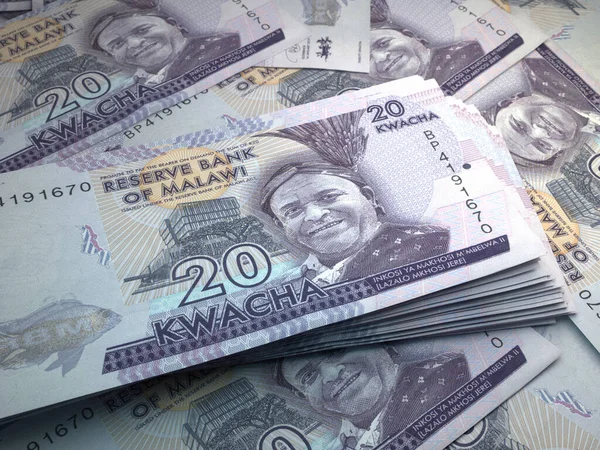 Dinheiro Malawi Contas Kwacha Notas Euro Nyanja Negócios Finanças Notícias — Fotografia de Stock