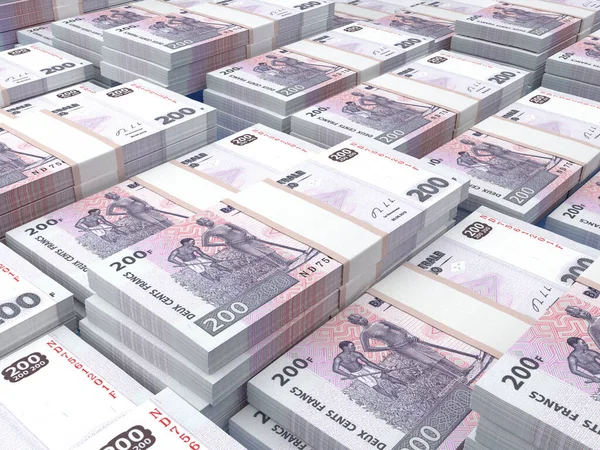 Geld Van Congo Franc Rekeningen Cdf Bankbiljetten 200 Fransen Zaken — Stockfoto