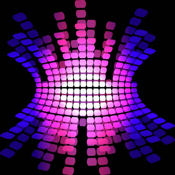 Audio buntes Equalizer-Element auf schwarzem Hintergrund. Musikwellen-Logo im hellen Disco-Stil. Abstrakte digitale Technologie jpeg Illustration — Stockfoto
