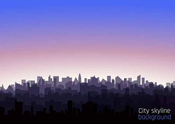 실루엣의 Vector Cityline — 스톡 벡터