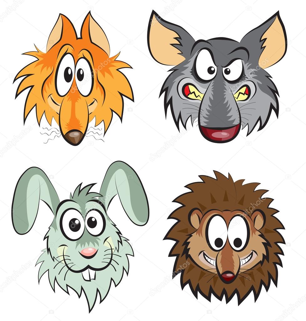Renard Loup Lièvre Hérisson Image Vectorielle Odrina