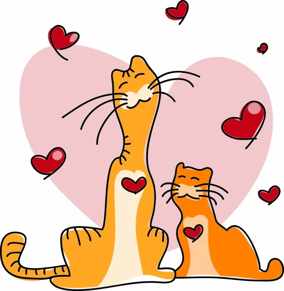 Love cats — Stock Vector