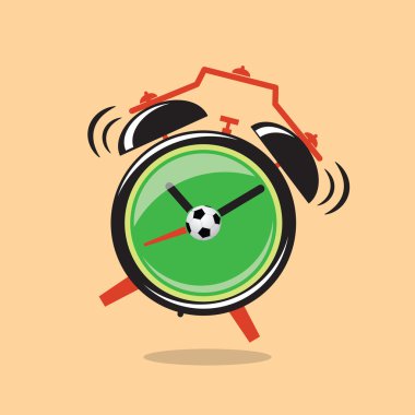 futbol ile çizgi film yeşil çalar saat