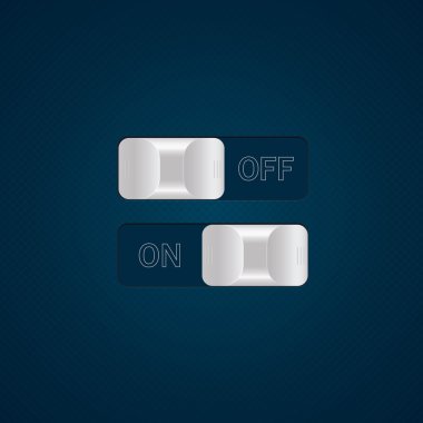 vektör gerçekçi anahtarı. açma ve kapatma