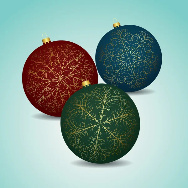 Abstrakt skønhed jul og nytår bolde . – Stock-vektor