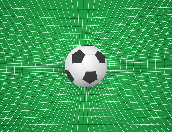 Voetbal in net. vectorillustratie — Stockvector