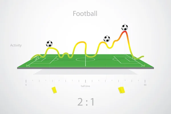 Fotboll taktik tabellen aktivitet — Stock vektor