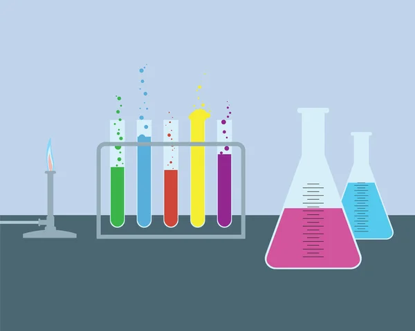 Einfaches chemisches Labor — Stockvektor