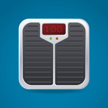 Bathroom Scale With Electronic Display Unit clipart