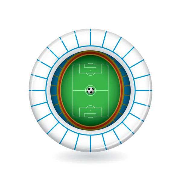 Vektorové fotbalový stadion ikona. 3D — Stockový vektor