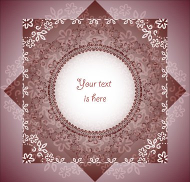 çiçek boyama ile soyut kartı