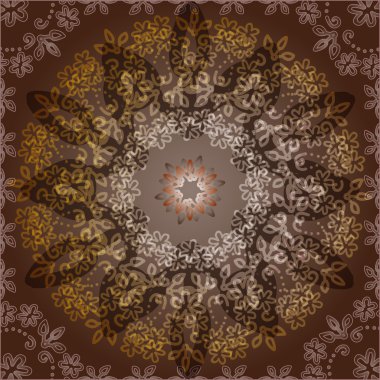 çiçek boyama ile soyut kartı