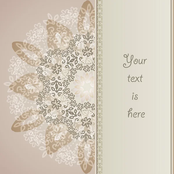 Abstract backround pale brown lace — Stock Vector