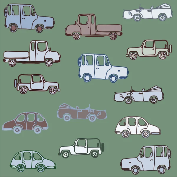 Cars on background — Stock Vector