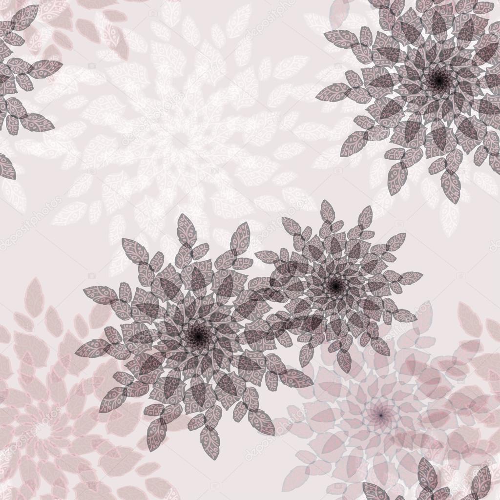 Pattern vintage pale flower seamless