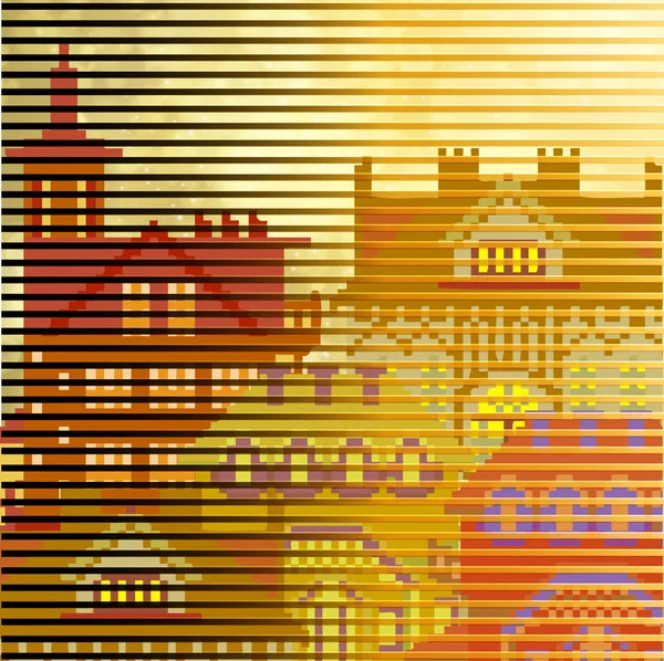 Alte Stadt texturierte Hintergrund — Stockvektor