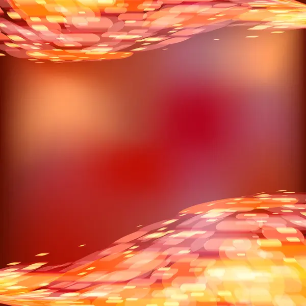 Lichter auf rot orange Hintergrund Bokeh-Effekt. — Stockvektor