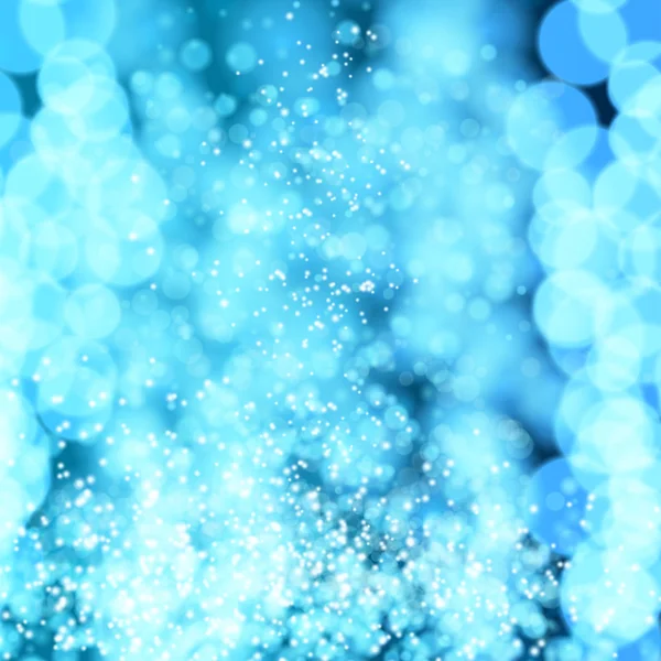 Luces sobre fondo azul efecto bokeh . — Vector de stock