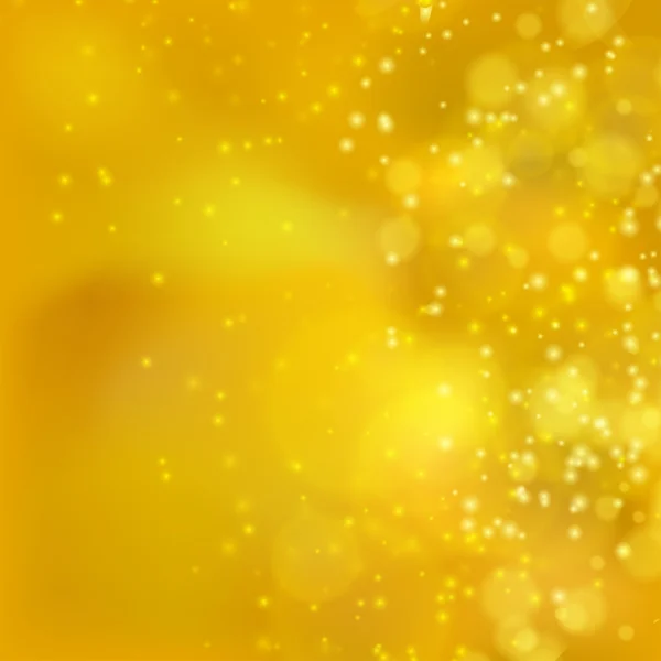 Luces de efecto bokeh fondo amarillo. — Vector de stock