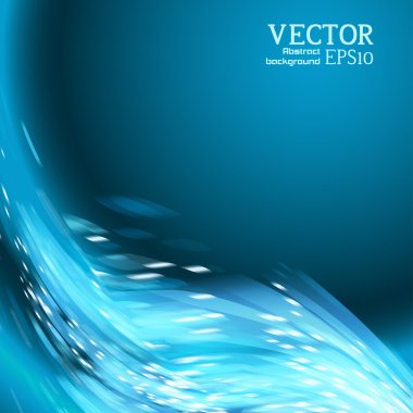 mavi arka plan bokeh Efekt ışıkları.