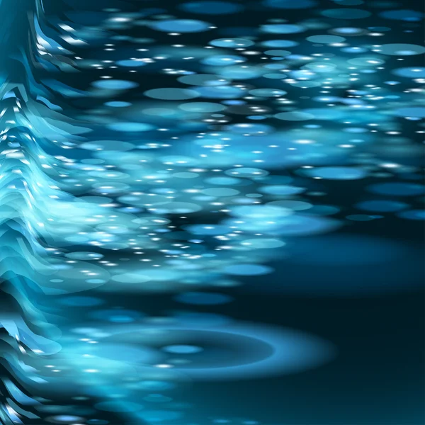 青い波の創造性の抽象的な背景 — ストックベクタ
