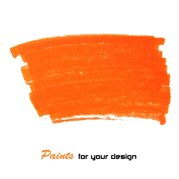 Dipinto a mano astratto arancione vettore — Vettoriale Stock