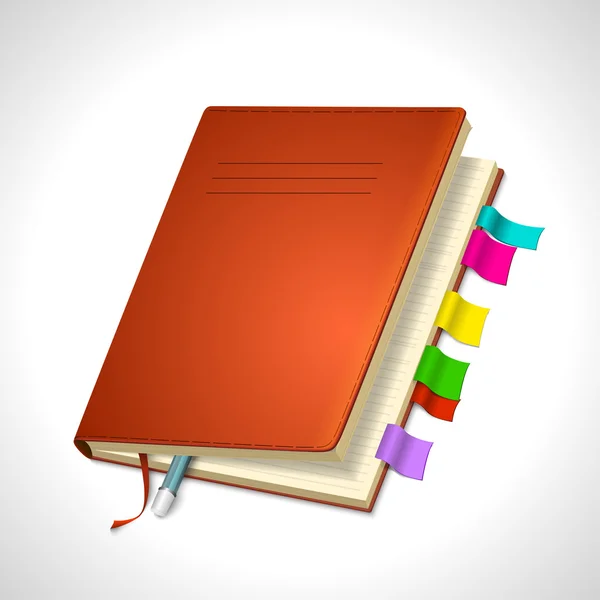 Ikona knihy den organizátor pro návrh — Stockový vektor