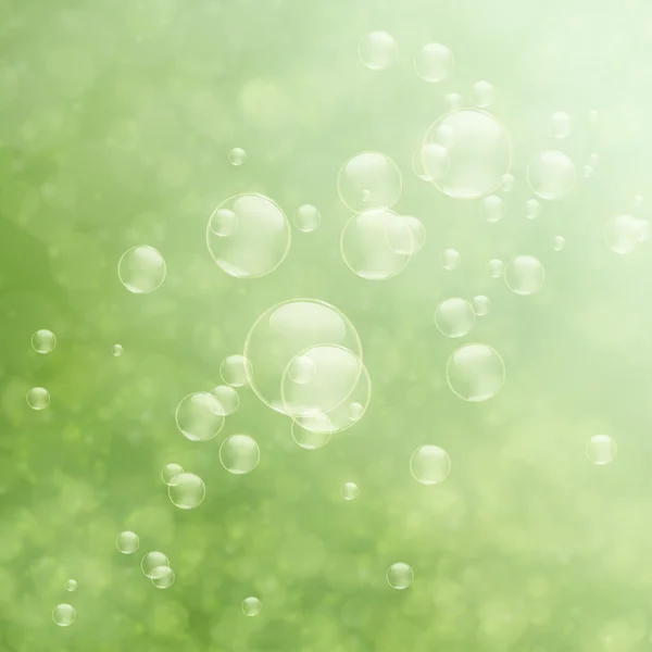 Mýdlové bubliny na pozadí přírody Royalty Free Stock Vektory