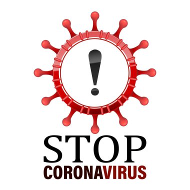 Coronavirus 2019-NCov 'u durdurun. Tehlikeli grip salgını vakaları. Vektör.