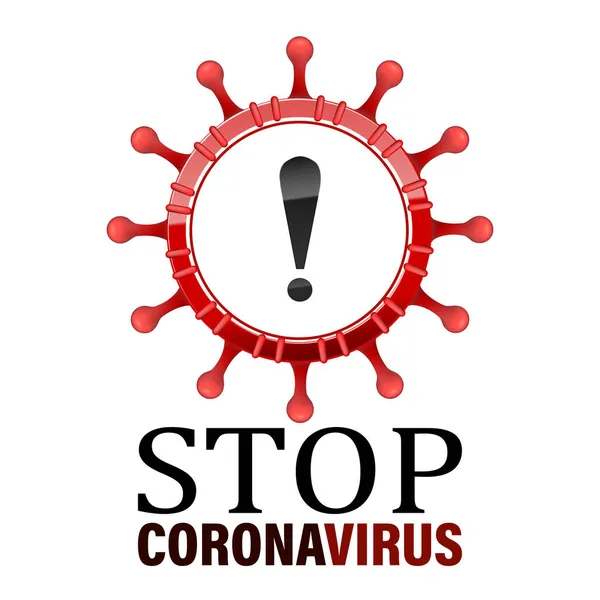 Зупинити Коронавірус 2019 Ncov Символ Небезпечних Випадків Грипу Пандемії Векторні — стоковий вектор
