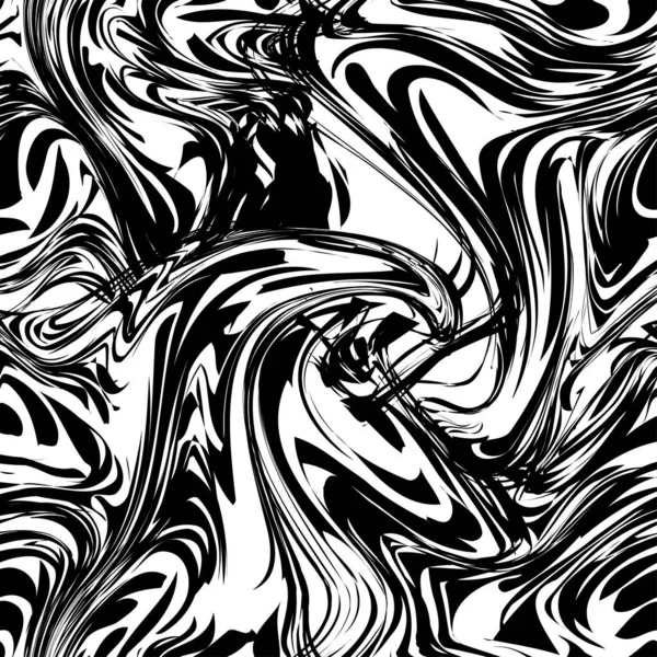 Fond Noir Blanc Abstrait Avec Vague Vecteur — Image vectorielle