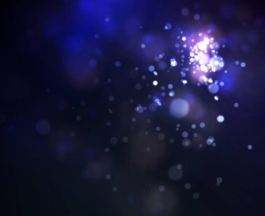 Yumuşak doğa pürüzsüz ışıkla bokeh. Mavi gece. Vektör.