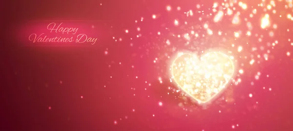 Блестящее Сердце Красивый Фон Вектора Дизайна Дня Святого Валентина — стоковый вектор