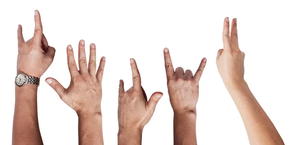 Rock and Roll sign man hand isolated — Stock Photo, Image