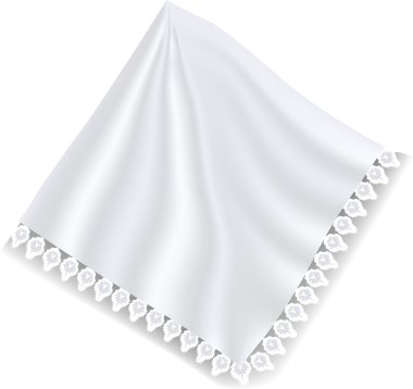 White napkin clipart