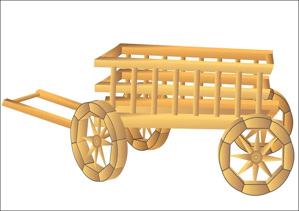 Rustik vagn — Stock vektor