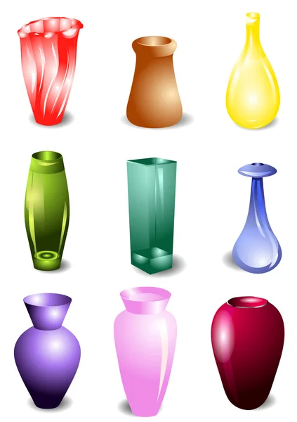 Set of vases — Stock Vector