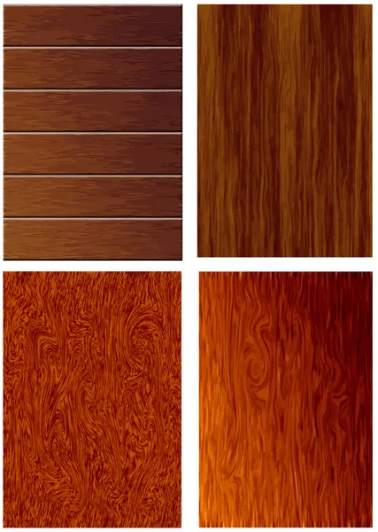 4 texture of wood — Stock Vector