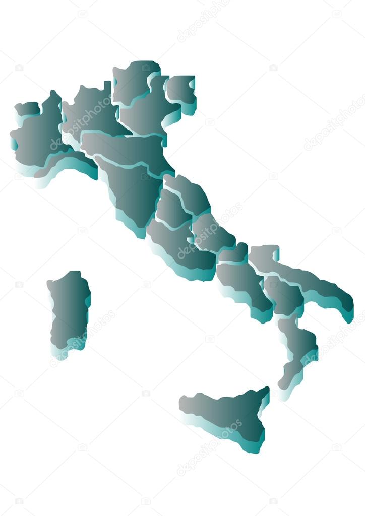 abstract map of Italy