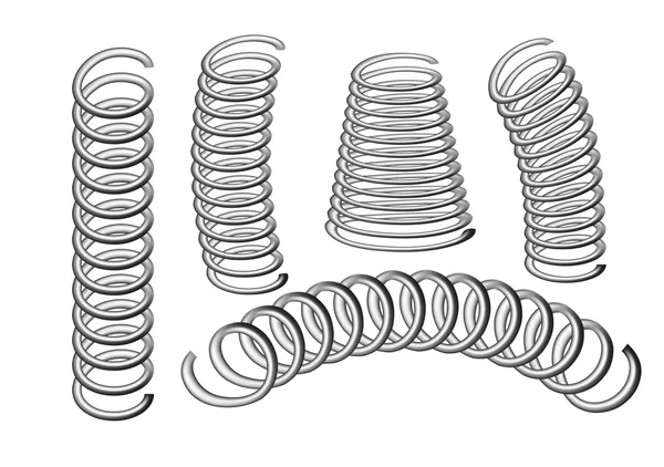 Ensemble de ressorts — Image vectorielle