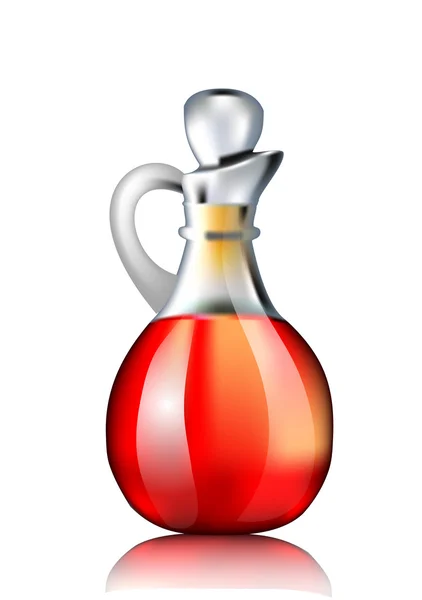 Carafe au vinaigre de vin rouge — Image vectorielle