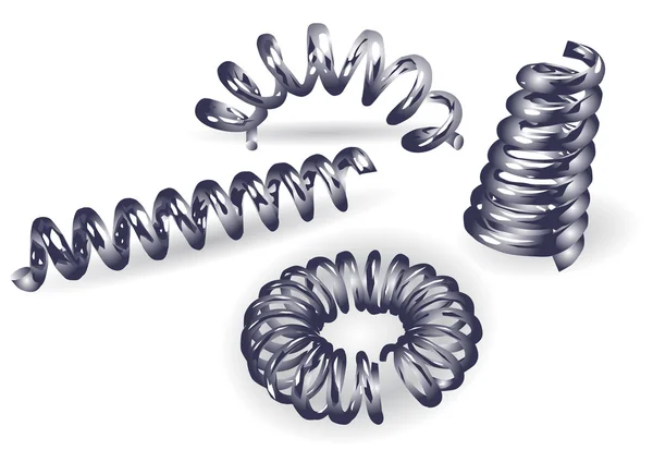 Set of 4 springs — Stock Vector