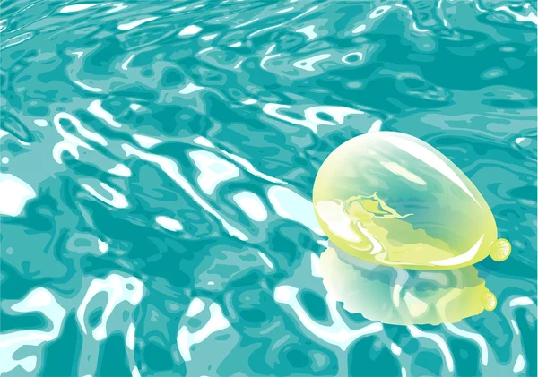 Воздушный шар на воде — стоковый вектор