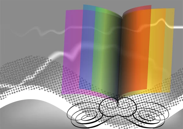 Libro abierto abstracto — Archivo Imágenes Vectoriales