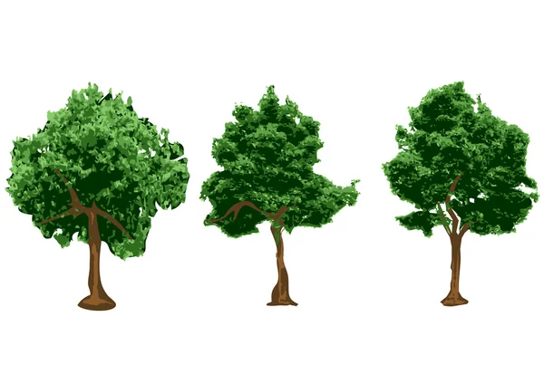 Sylwetki drzew miejskich — Wektor stockowy