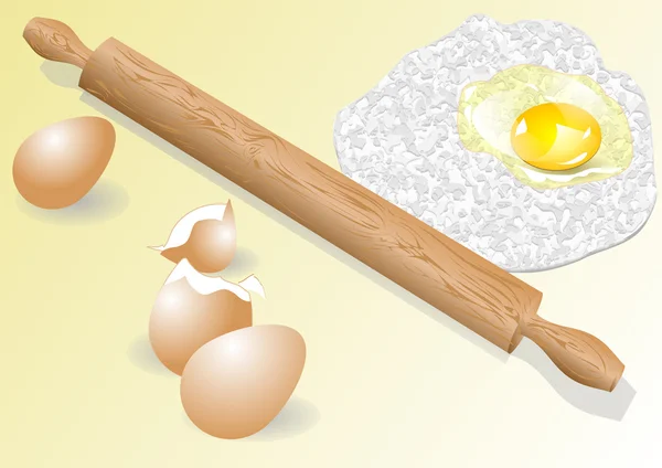 Jídlo a vejce — Stockový vektor