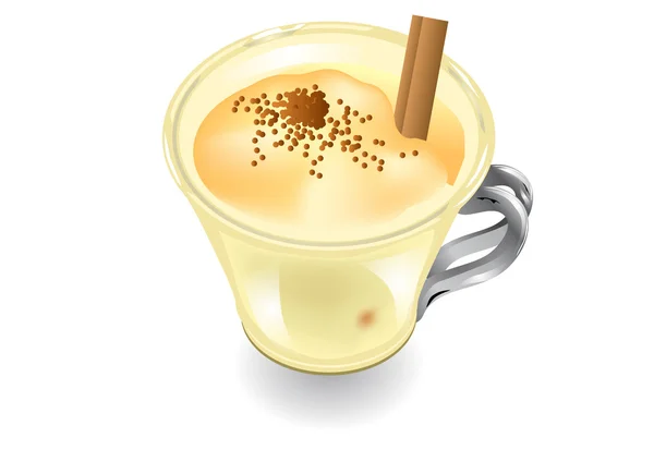 Eggnog on a white background — Stock Vector